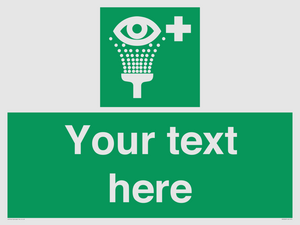 Custom Eye Wash Station Sign